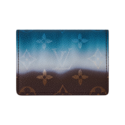 Louis Vuitton Envelope Business Card Holder Blue Monogram Pigment