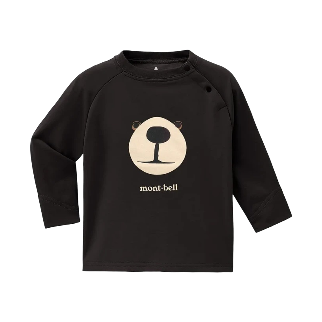 1114659 (Baby) Montbell Wickron Monta Bear Face Long Sleeve T-Shirt Black