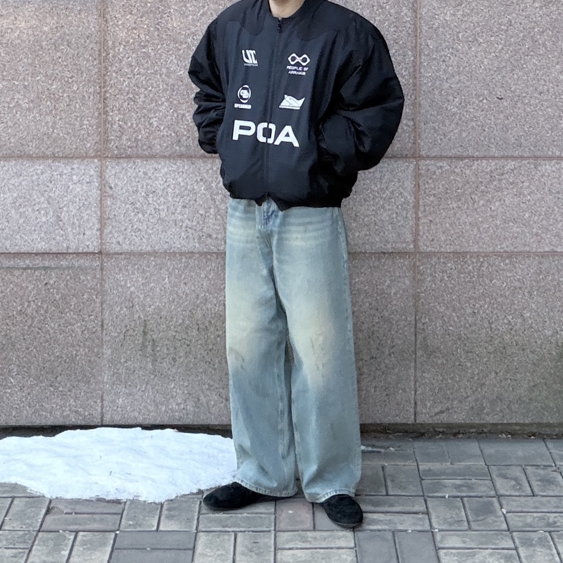 Undermycar Acer Padded Shoulder Crop Blouson Ebony - 23FW 착용 스타일 - 2