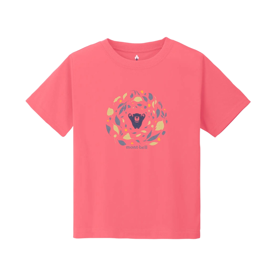 1114812 (Kids) Montbell Wickron Leaf Dance T-Shirt Pink