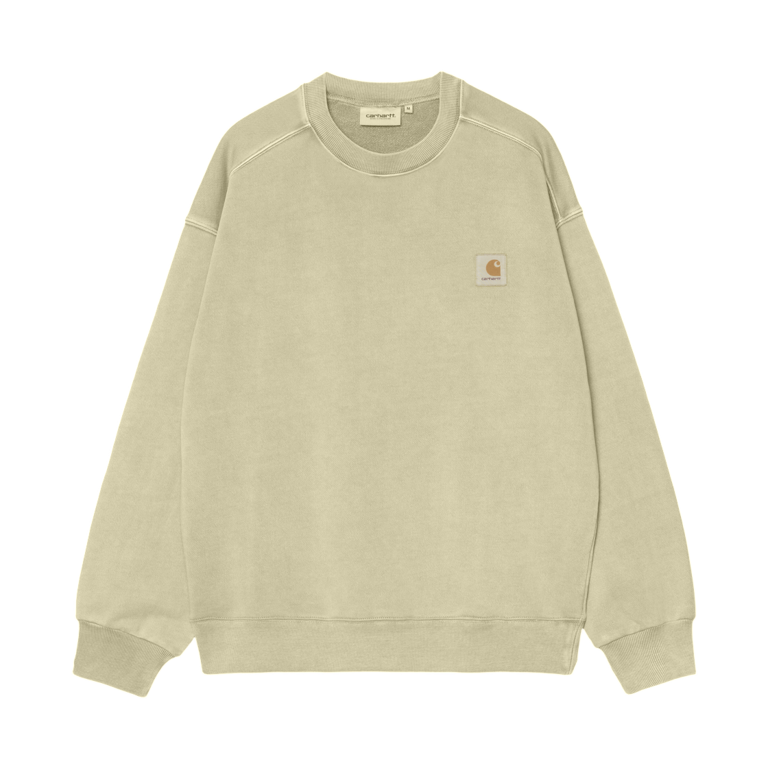 I029957-3IE-GD Carhartt WIP Nelson Sweatshirt Gentle Green Garment Dyed
