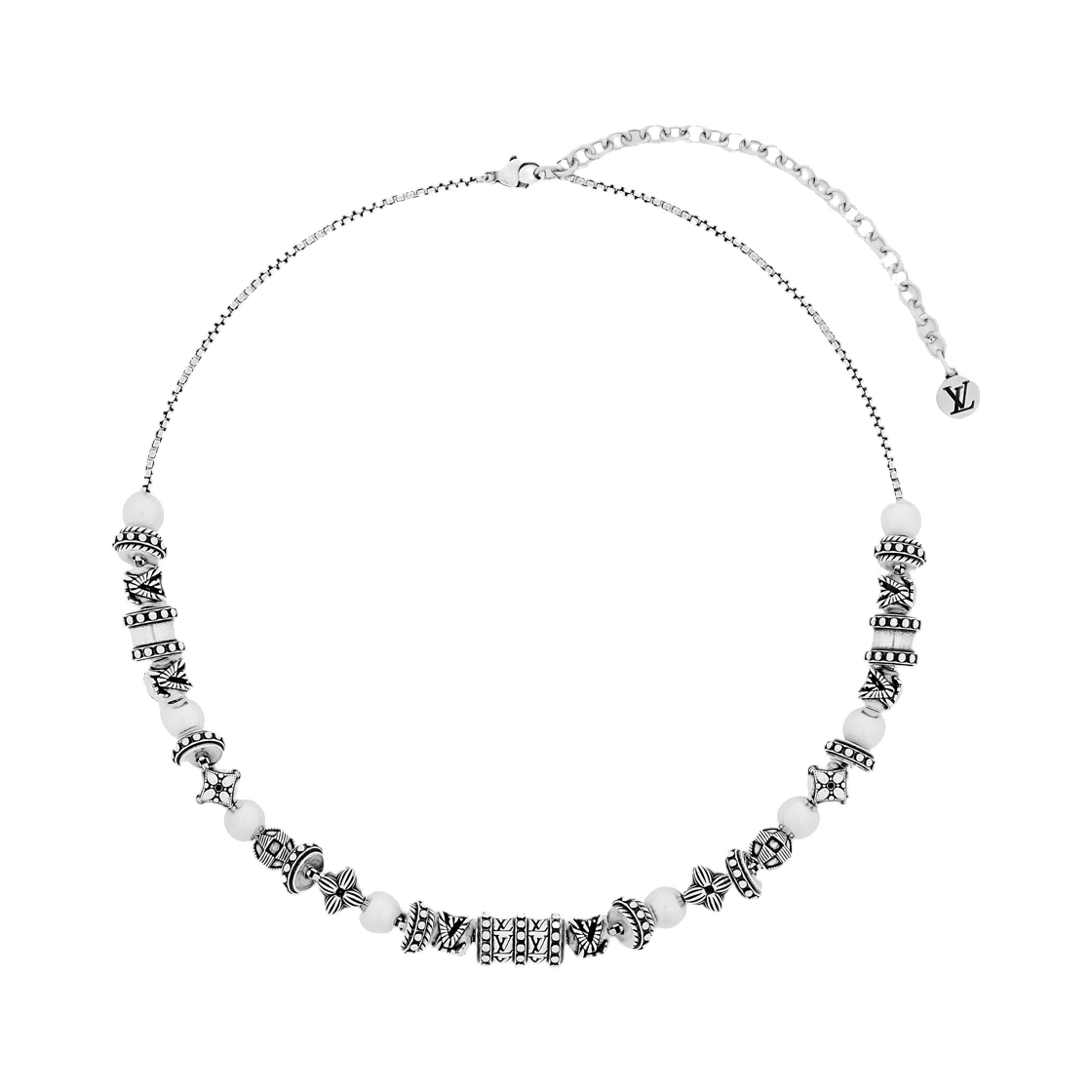 M03619 Louis Vuitton LV Whisper Beads Necklace Sterling SiLVer