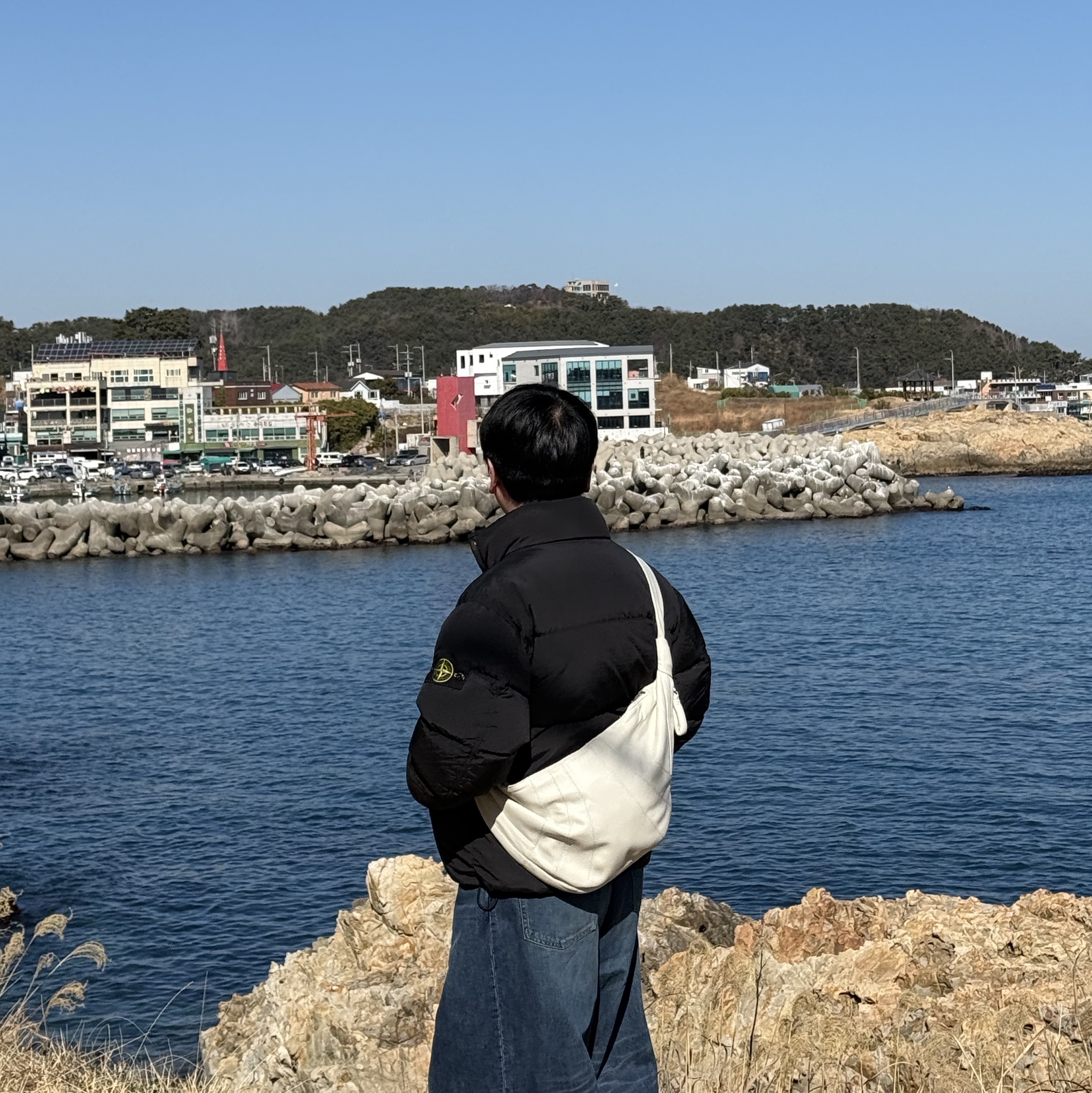 Barbour SL Spey Wax Jacket Black, Lemaire Soft Grained Leather Large Croissant Bag Light Sage 착용 스타일 - 2