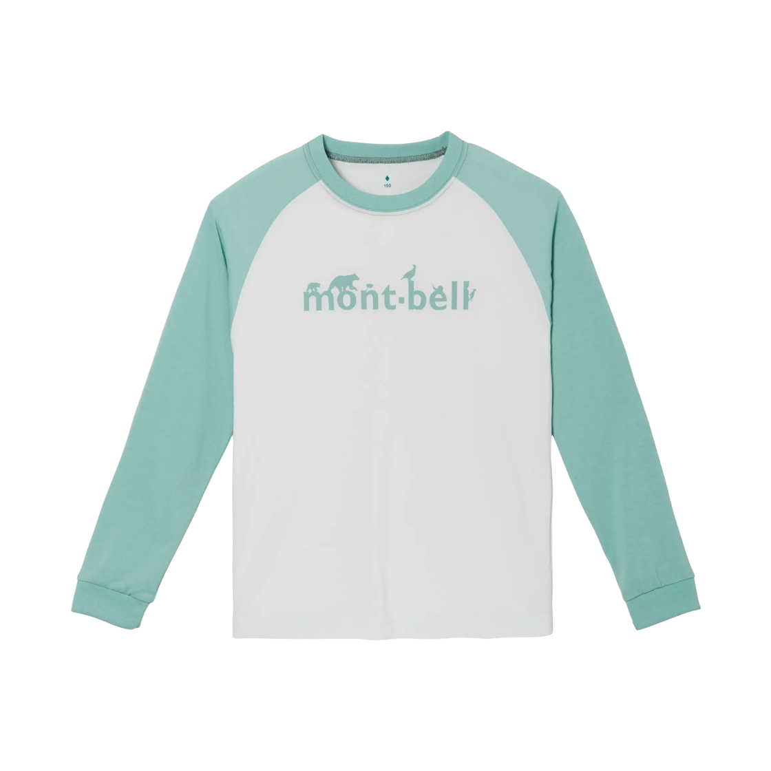 1114916 (Kids) Montbell Wickron Raglan Long Sleeve T-Shirt Light Gray