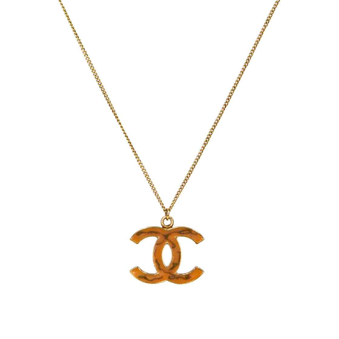 샤넬 오렌지 CC 골드 목걸이 A-B48822(Chanel Orange CC Gold Necklace A-B48822) - 1