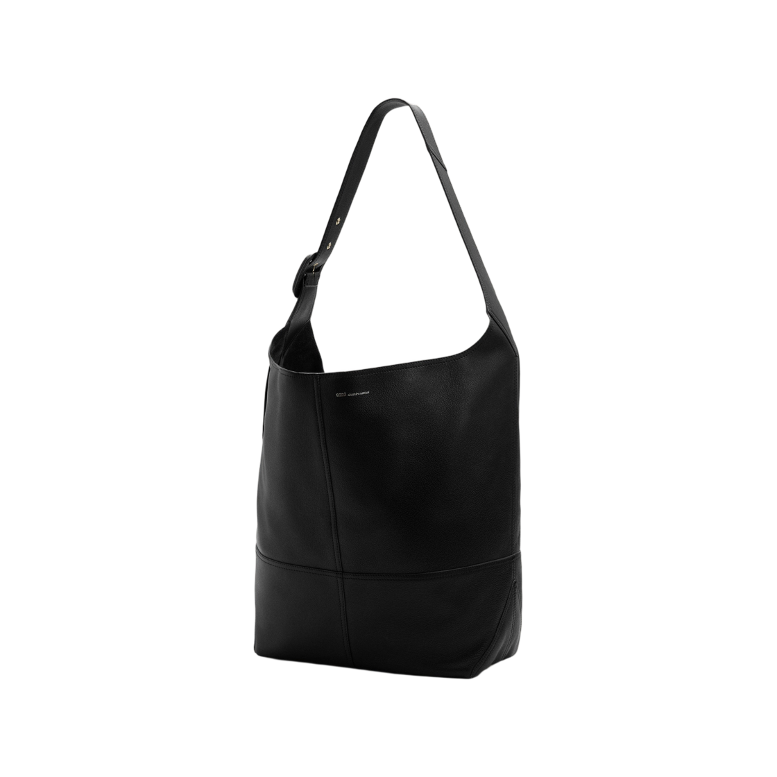 아미 블랙 토뤼옹 레더 에티엔 크로스바디백 블랙(AMI Black Taurillon Leather Etienne Crossbody Bag Black) - 2