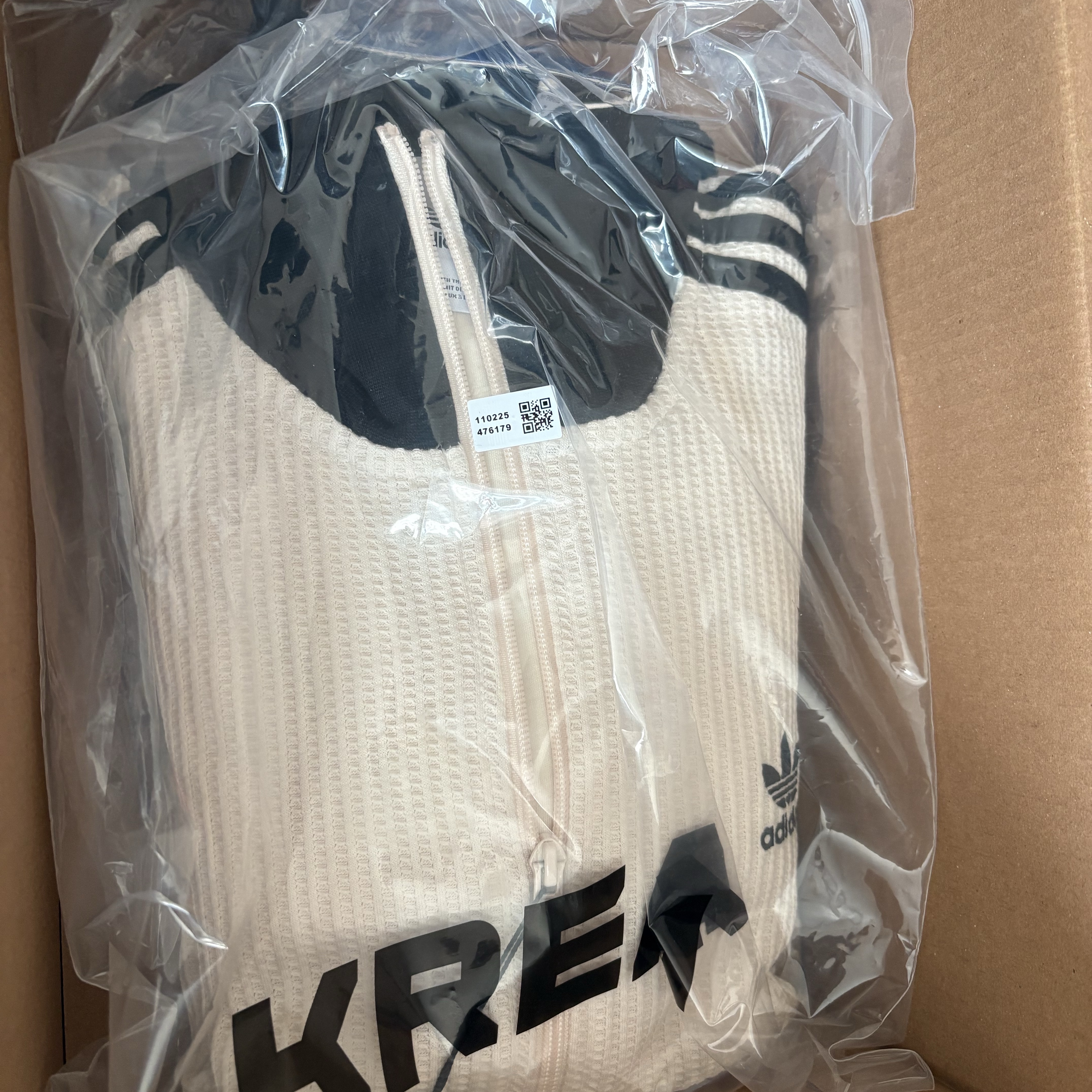Adidas Waffle Beckenbauer Track Top Wonder White - KR Sizing 착용 스타일 - 2