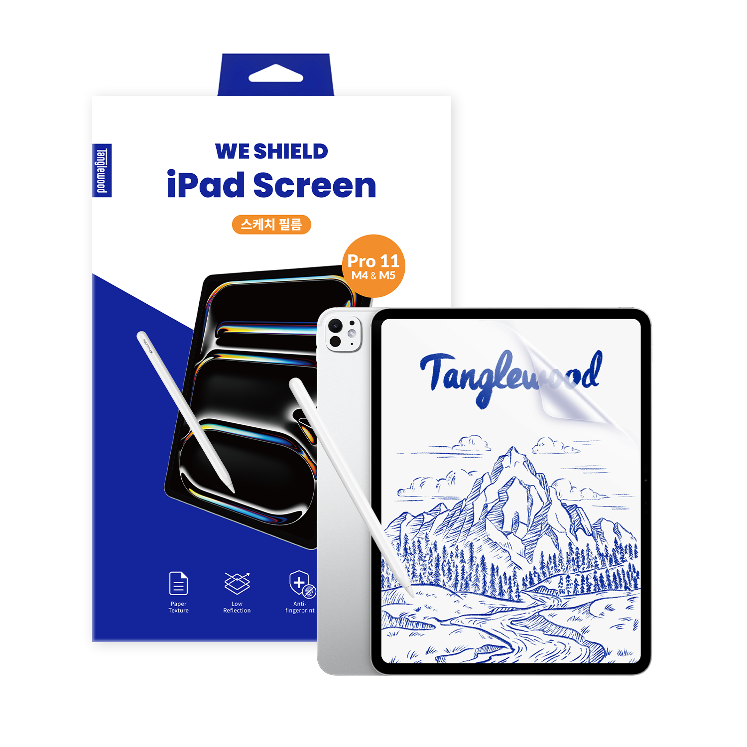 탱글우드 아이패드 프로 11인치(M4/M5) 종이질감 액정보호필름(Tanglewood iPad Pro 11-inch (M4/M5) Paper-Texture Screen Protector)