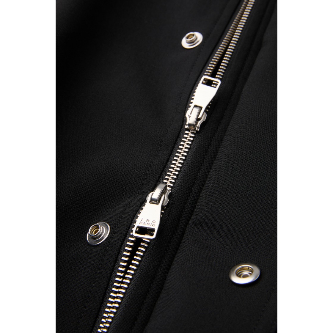 이로 니드 울 크롭 돌먼 집업 블루종 블랙(IRO Nid Wool Cropped Dolman Zip-Up Blouson Black) - 6