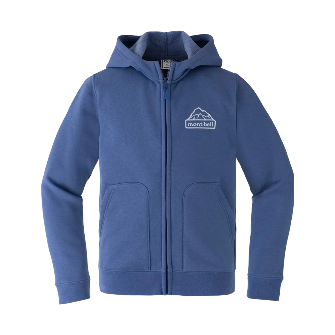 2104858 (Kids) Montbell Cotton Full-Zip Hooded Sweatshirt Blue