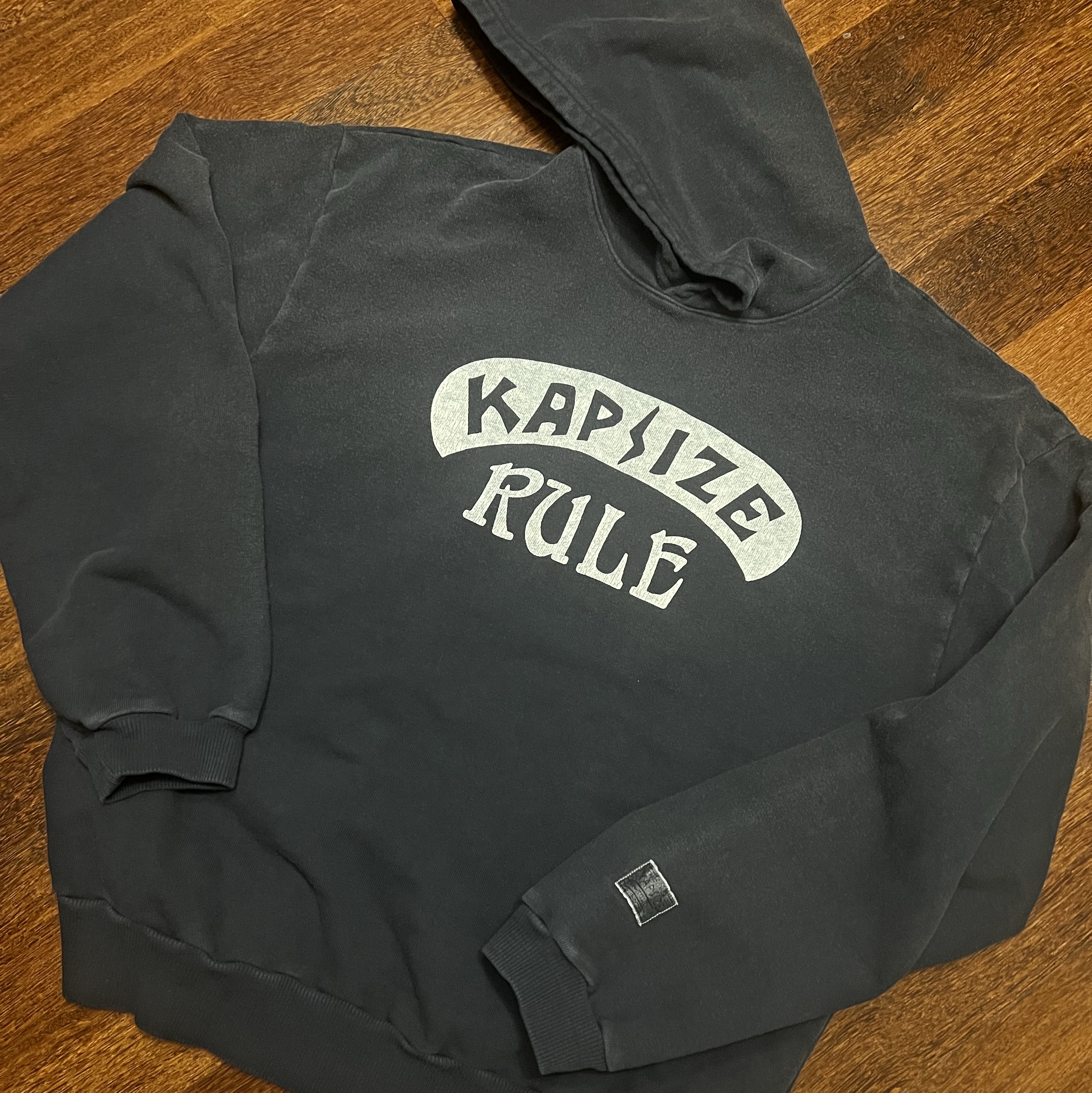 Kapital Fleece Hooded Sweatshirt Kapsize Rule Pt Black 착용 스타일