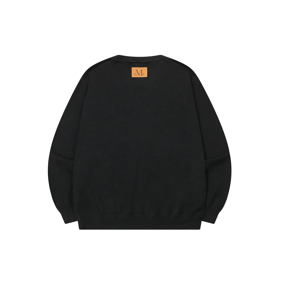 무센트 아드리안 백 레더 루즈핏 니트 남녀공용 (4컬러) 블랙(MUCENT Adrian Back Leather Loose-Fit Knit Unisex (4Color) Black) - 2