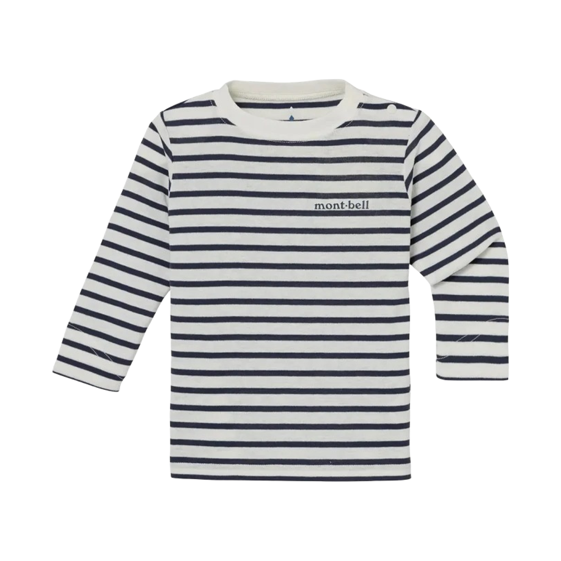 1114702 (Baby) Montbell Wickron Striped Long Sleeve T-Shirt Blue