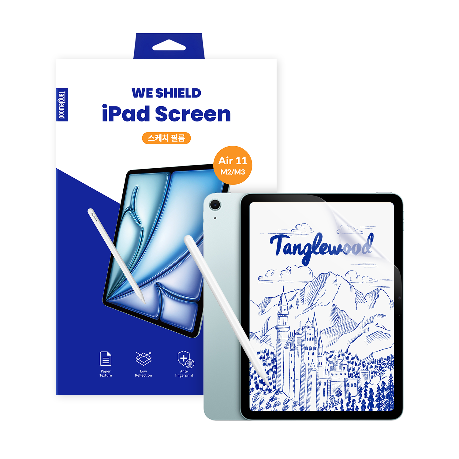 탱글우드 항균 스케치 필름 아이패드 에어 6세대 11형(Tanglewood Anti-bacterial Sketch Film iPad Air 6th 11)