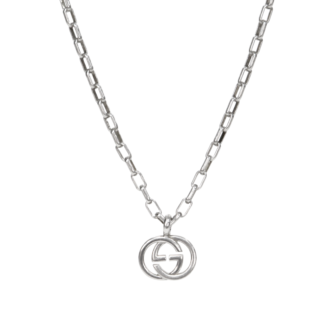 구찌 인터로킹 G 실버 목걸이 A-B48842(Gucci Interlocking G Silver Necklace A-B48842)