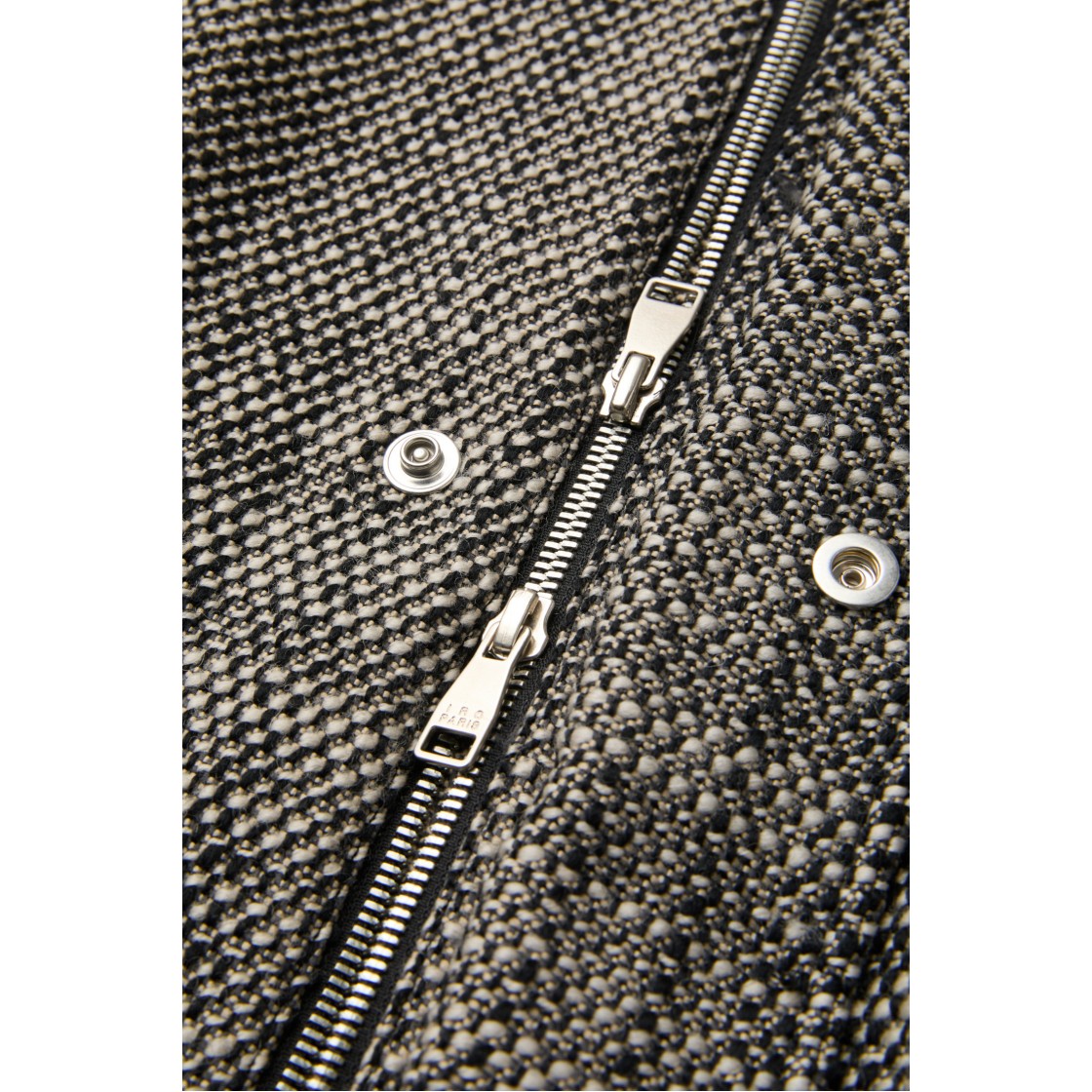 이로 갈레트 트위드 집업 카라 블루종 블랙패턴(IRO Galet Tweed Zip-Up Collared Blouson Pattern Black) - 6