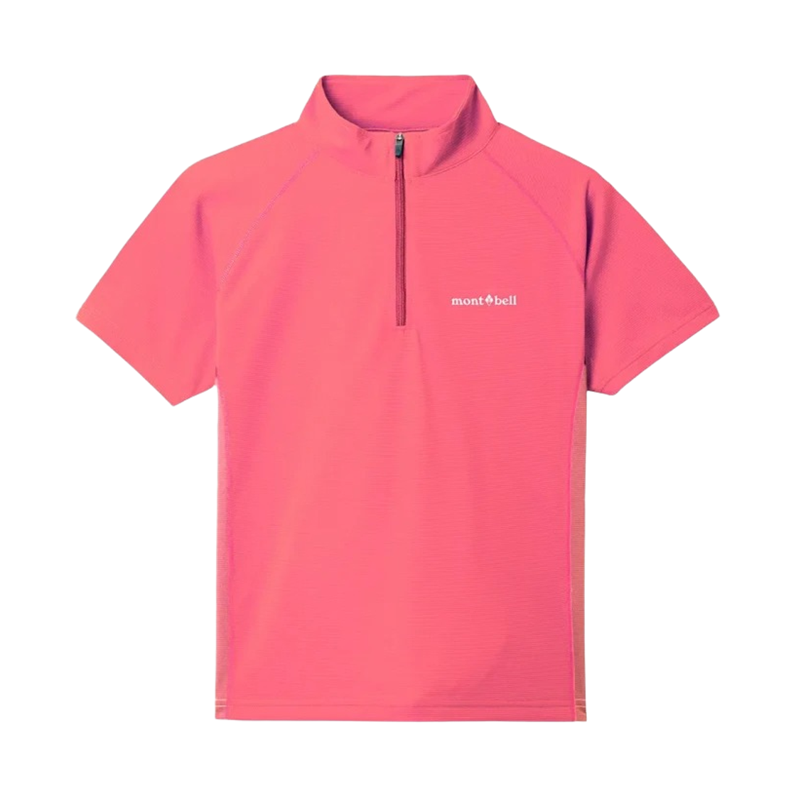1114645 (Kids) Montbell Cool Short Sleeve Zip Shirt Pink