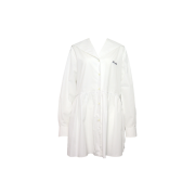 Miu Miu MF5263 Initial Logo White Poplin Dress