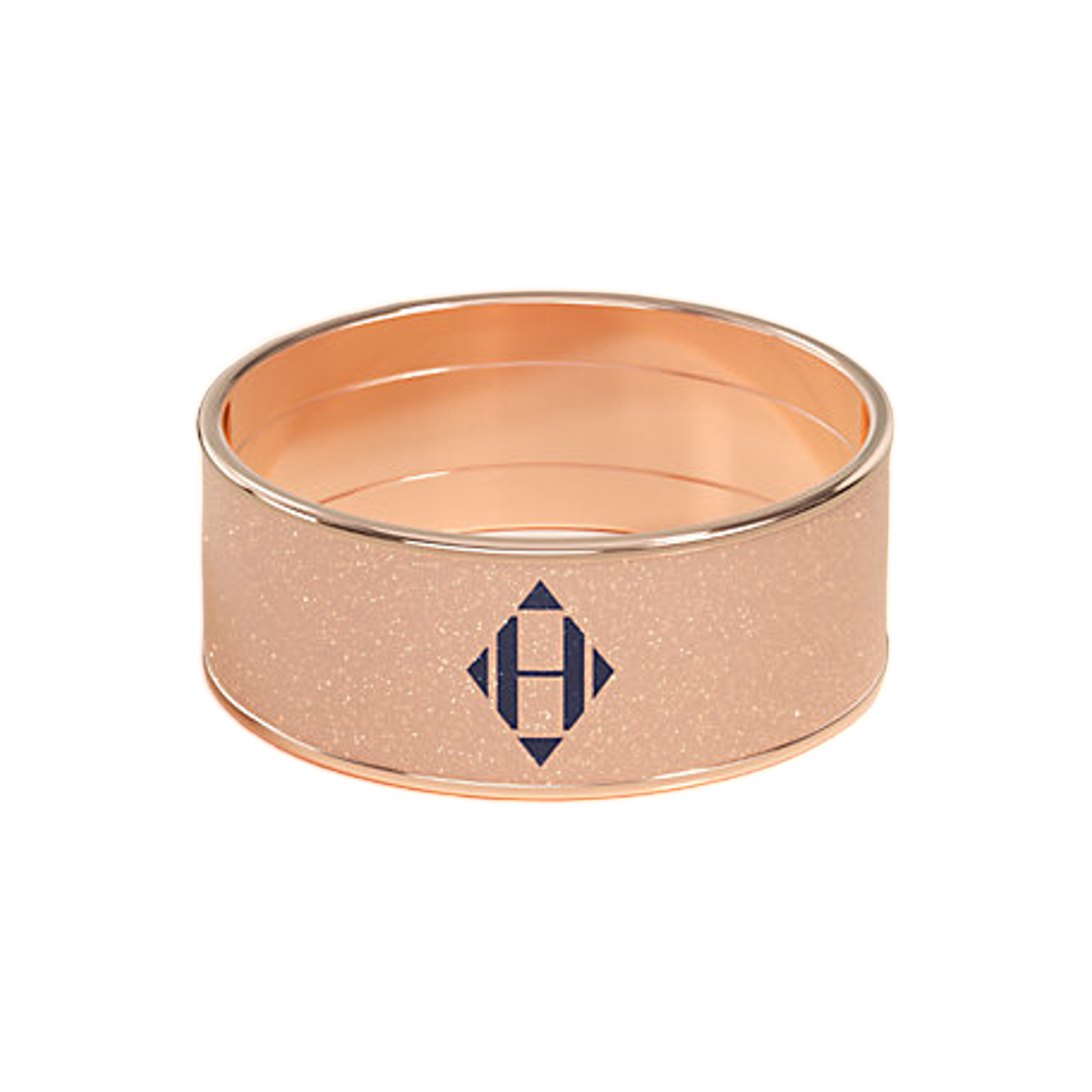 (W) 에르메스 미디움 글리터 링 & 로즈 골드 하드웨어 로즈 카사타((W) Hermes Medium Glitter Ring & Rose Gold Rose Cassata) - 1