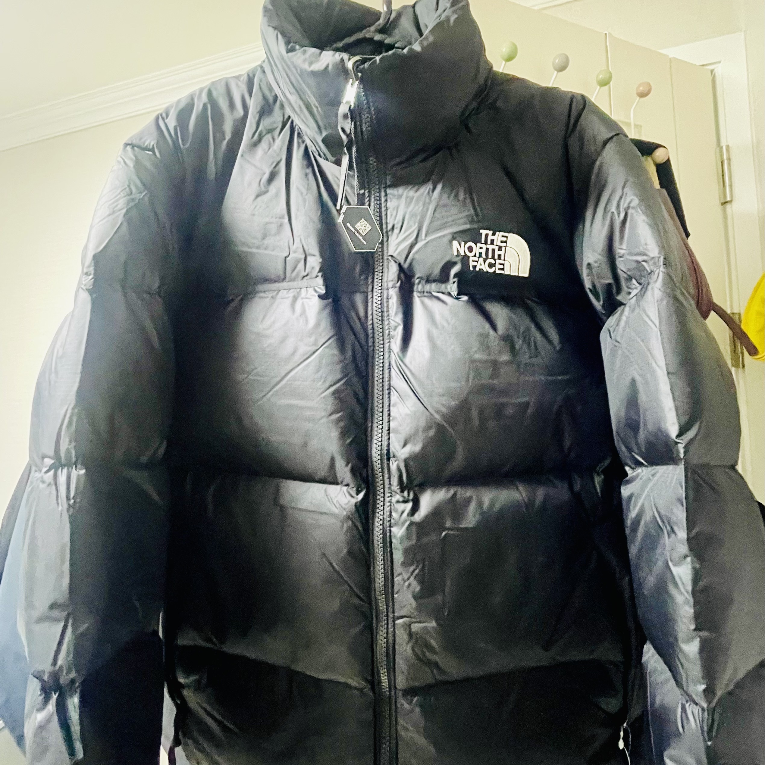 The North Face 1996 Retro Nuptse Down Jacket TNF Black 착용 스타일