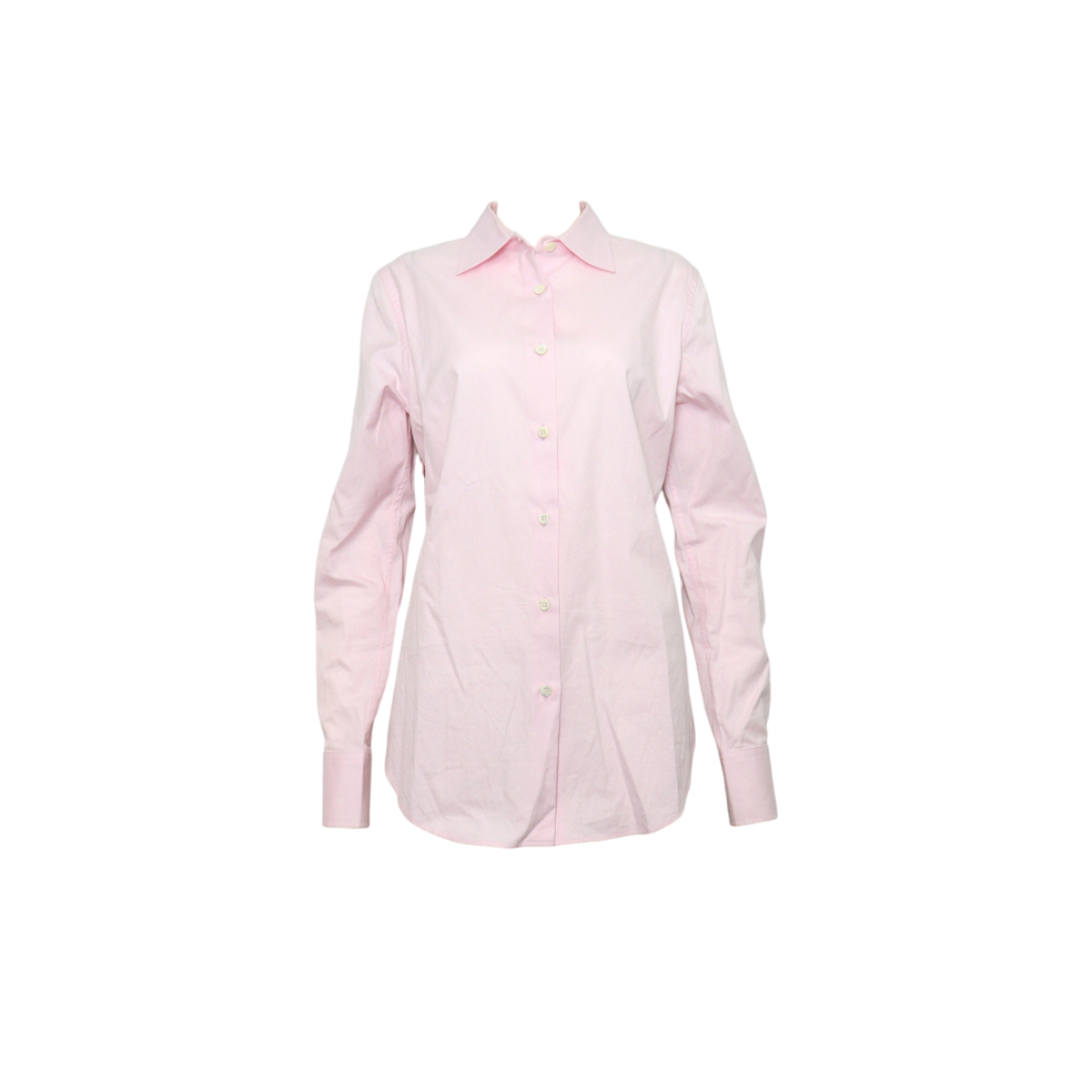 ITQQEAANOSQK Prada P467H Pink Oxford Cotton Women's Shirt