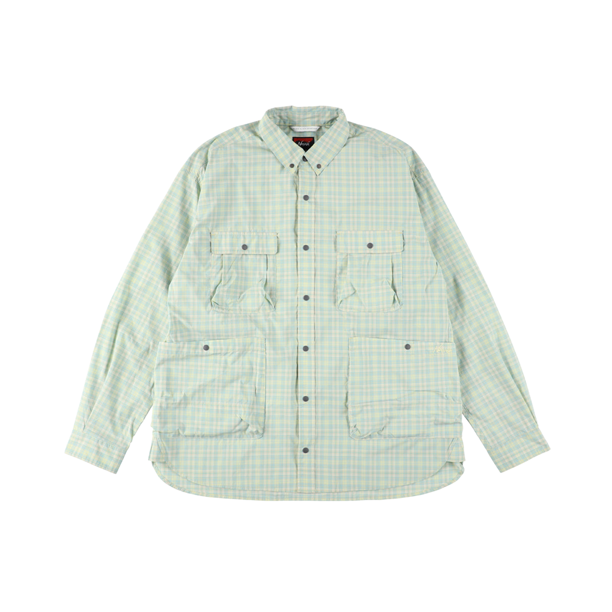 난가 미니 플래드 캠프 셔츠 베이지 - 26SS(Nanga Mini Plaid Camp Shirt Beige - 26SS)