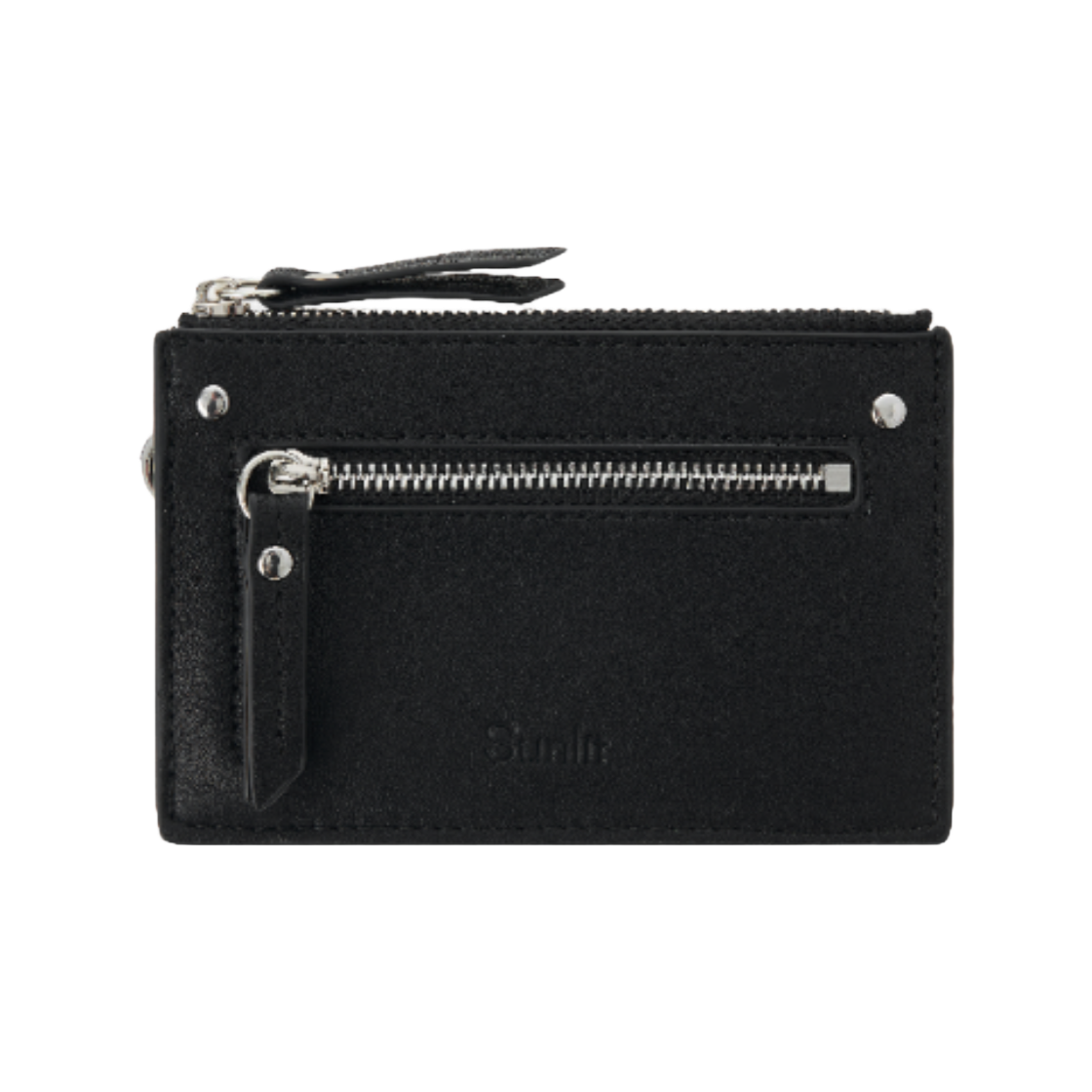 썬릿 레더 투포켓 플랫백 세트 블랙(SUNLIT Leather 2 Pocket Flat Bag Set Black) - 2