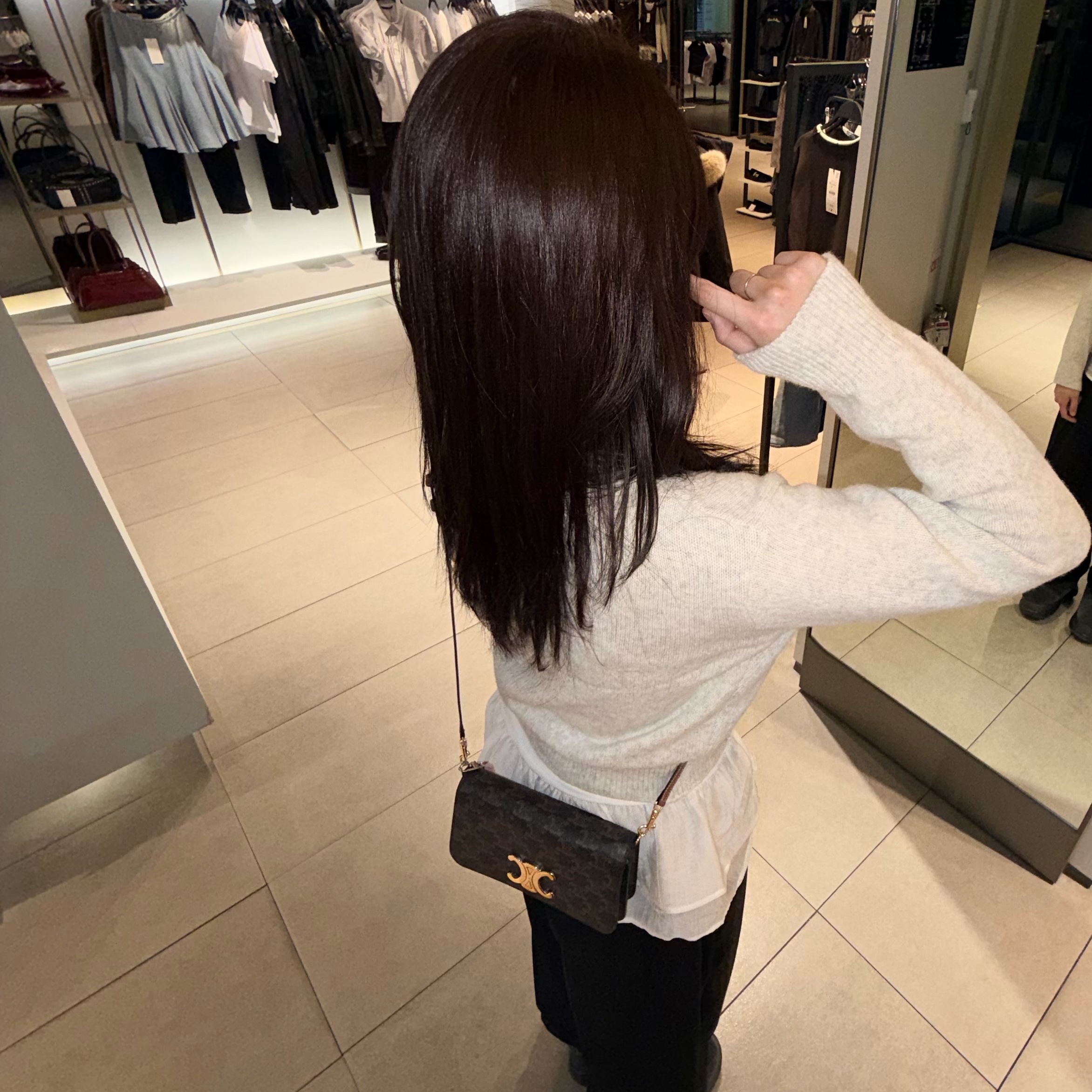 Celine Multipochette in Triomphe Canvas Calfskin Tan 착용 스타일