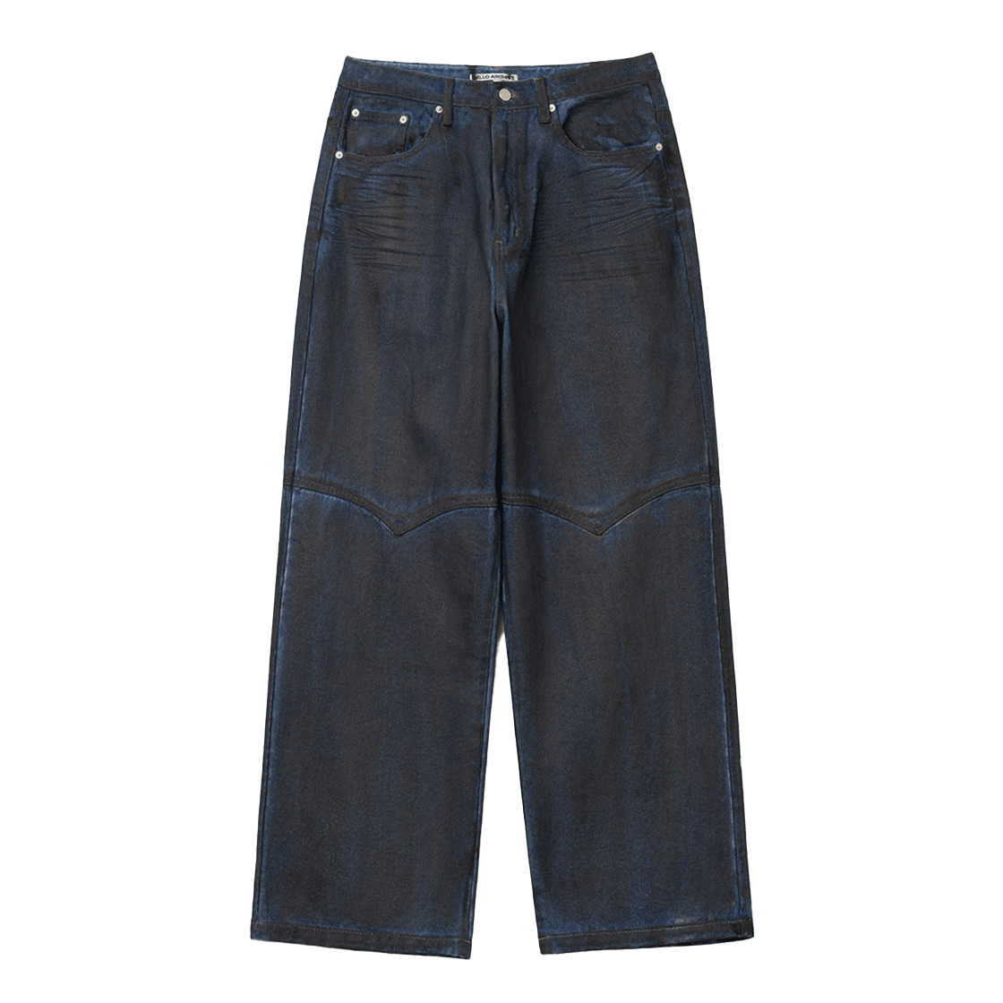 ML730MBU Millo Archive Ken Straight Western Jeans Mid Blue