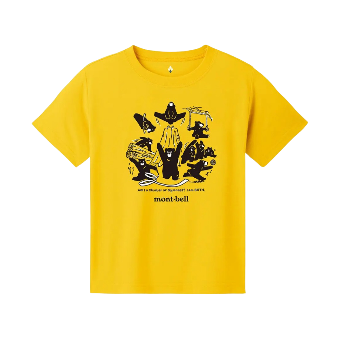 1114874 (Kids) Montbell Wickron Forest Gymnastics T-Shirt Yellow