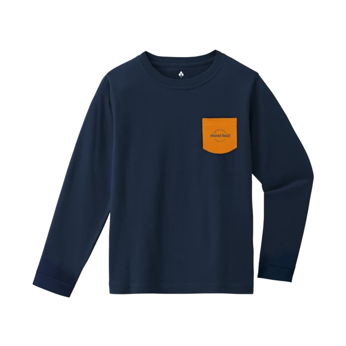 2104882 (Kids) Montbell Cotton Long Sleeve Pocket T-Shirt Navy