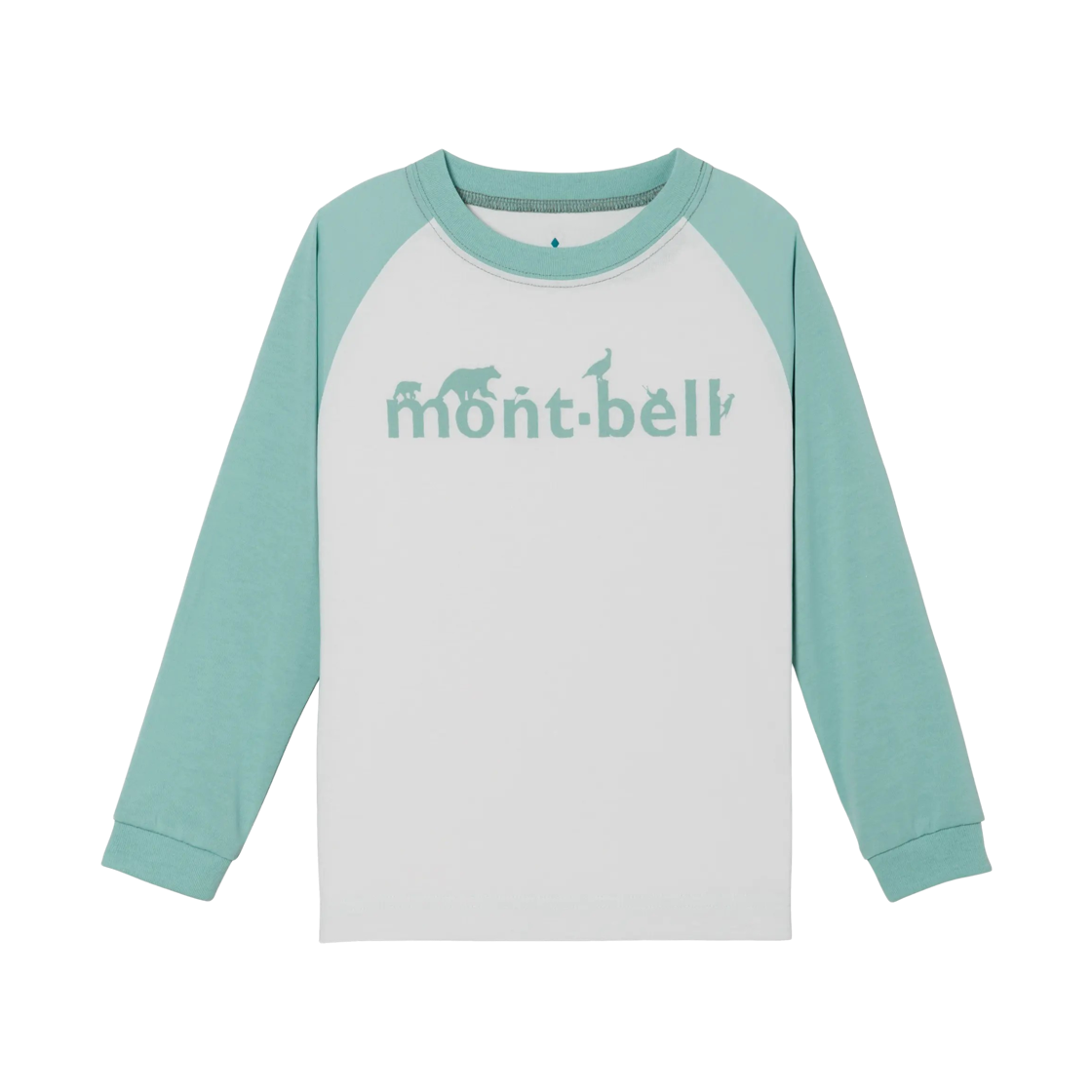 1114917 (Kids) Montbell Wickron Raglan Long Sleeve T-Shirt Light Gray