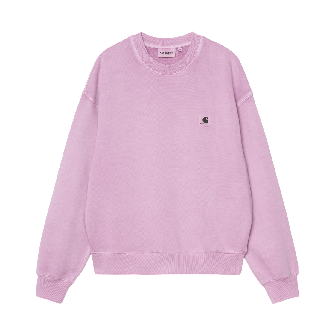 I029537-3IB-GD (W) Carhartt WIP Nelson Sweatshirt Gentle Purple Garment Dyed
