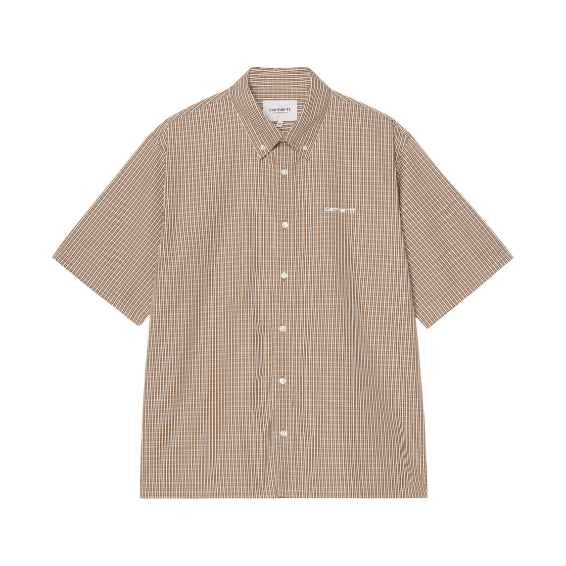 I036191-3JN-XX Carhartt WIP S/S Groff Shirt Groff Check Hamilton Brown