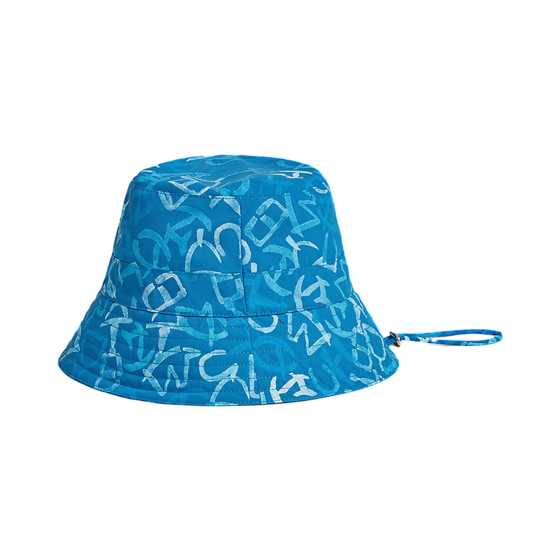 H261006N68 Hermes Milo Calligraphie Bucket Hat & Bleu Vif