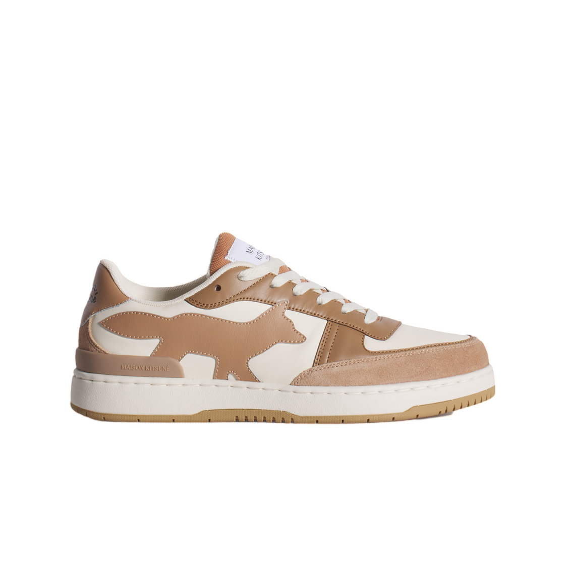 MM04804LR0034-0281 Maison Kitsune Chiru Trainers Latte Sepia
