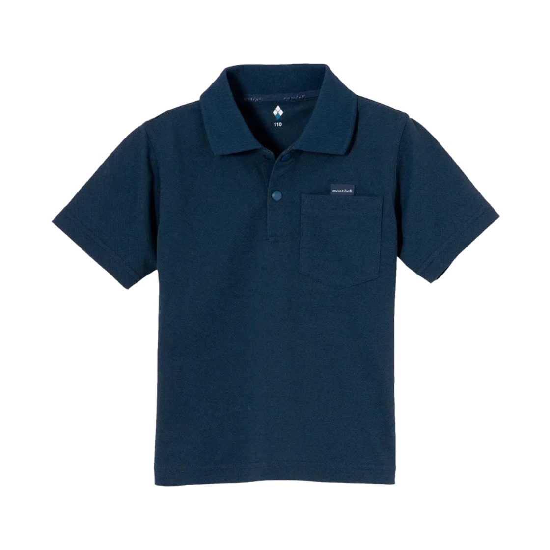 (키즈) 몽벨 위크론 폴로 셔츠 네이비((Kids) Montbell Wickron Polo Shirt Navy) - 1