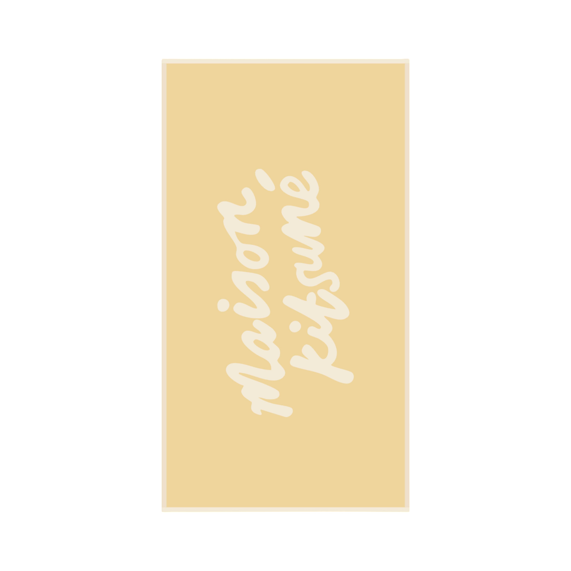 QU06204OF0020-0499 Maison Kitsune Maison Kitsune Handwriting Towel Ochre Ecru