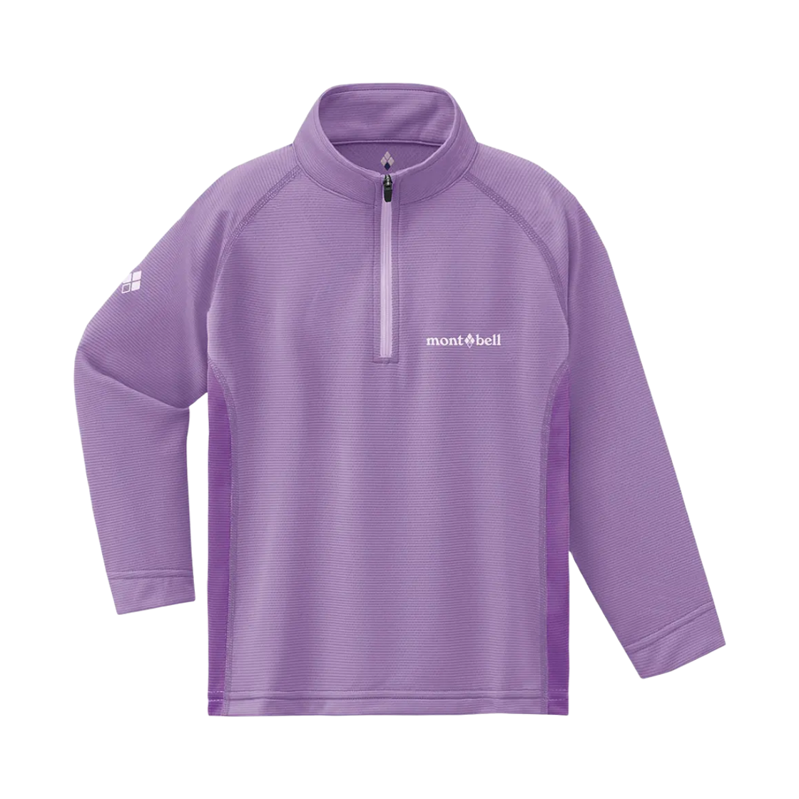 1114644 (Kids) Montbell Cool Long Sleeve Zip Shirt Lavender