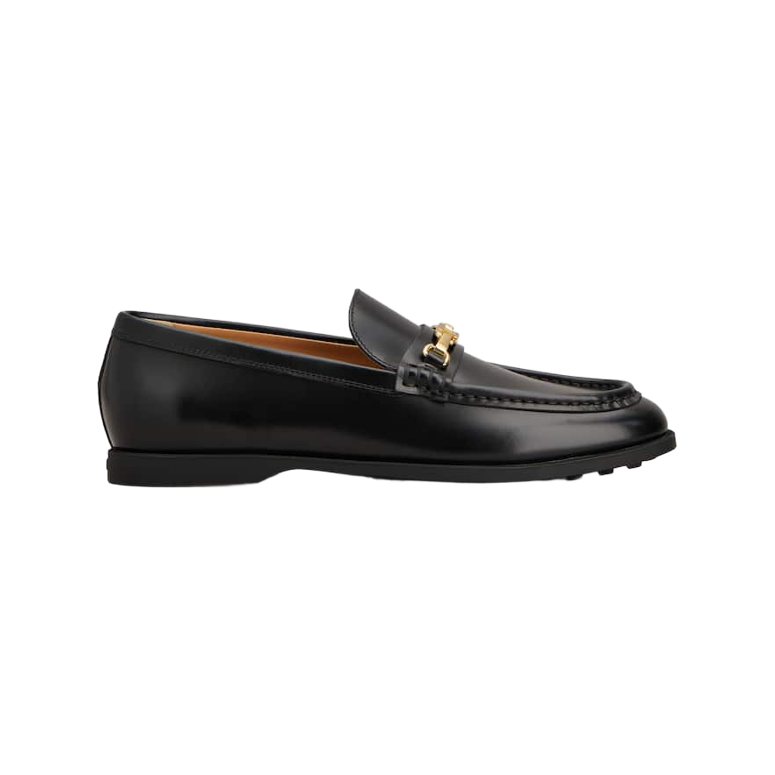 (W) 토즈 레더 로퍼 블랙((W) Tod's Leather Loafers Black)