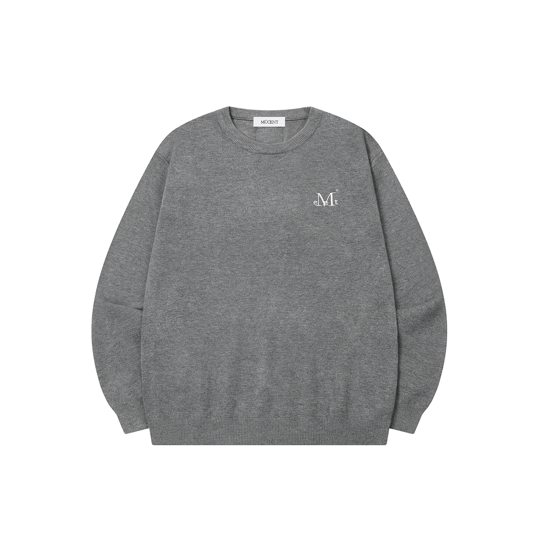 무센트 아드리안 백 레더 루즈핏 니트 남녀공용 (4컬러) 그레이(MUCENT Adrian Back Leather Loose-Fit Knit Unisex (4Color) Gray)