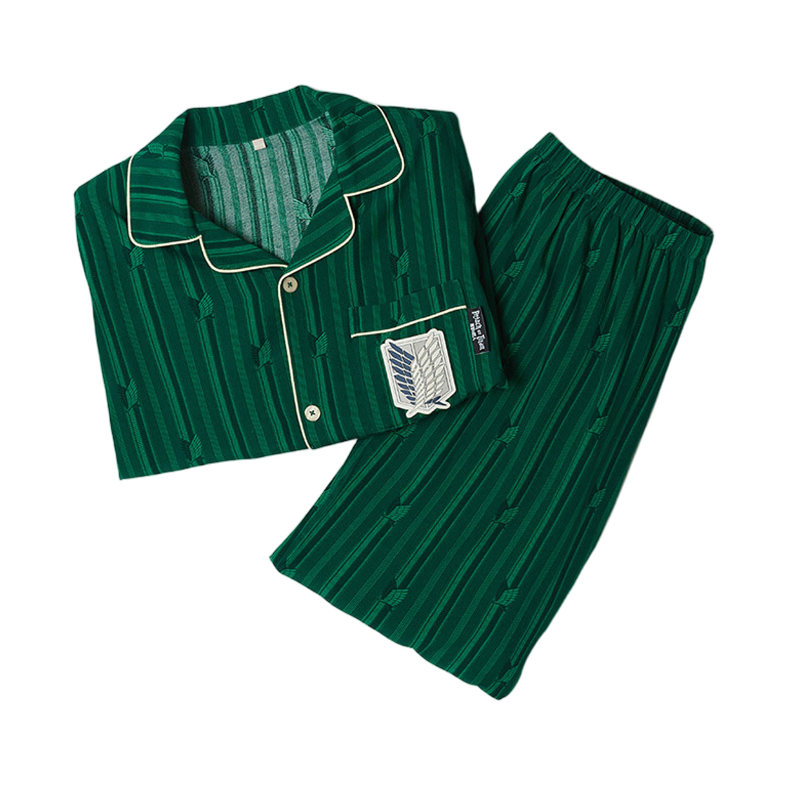 SPPPG23U09 Spao x Attack on Titan Long Sleeve Pajamas Green