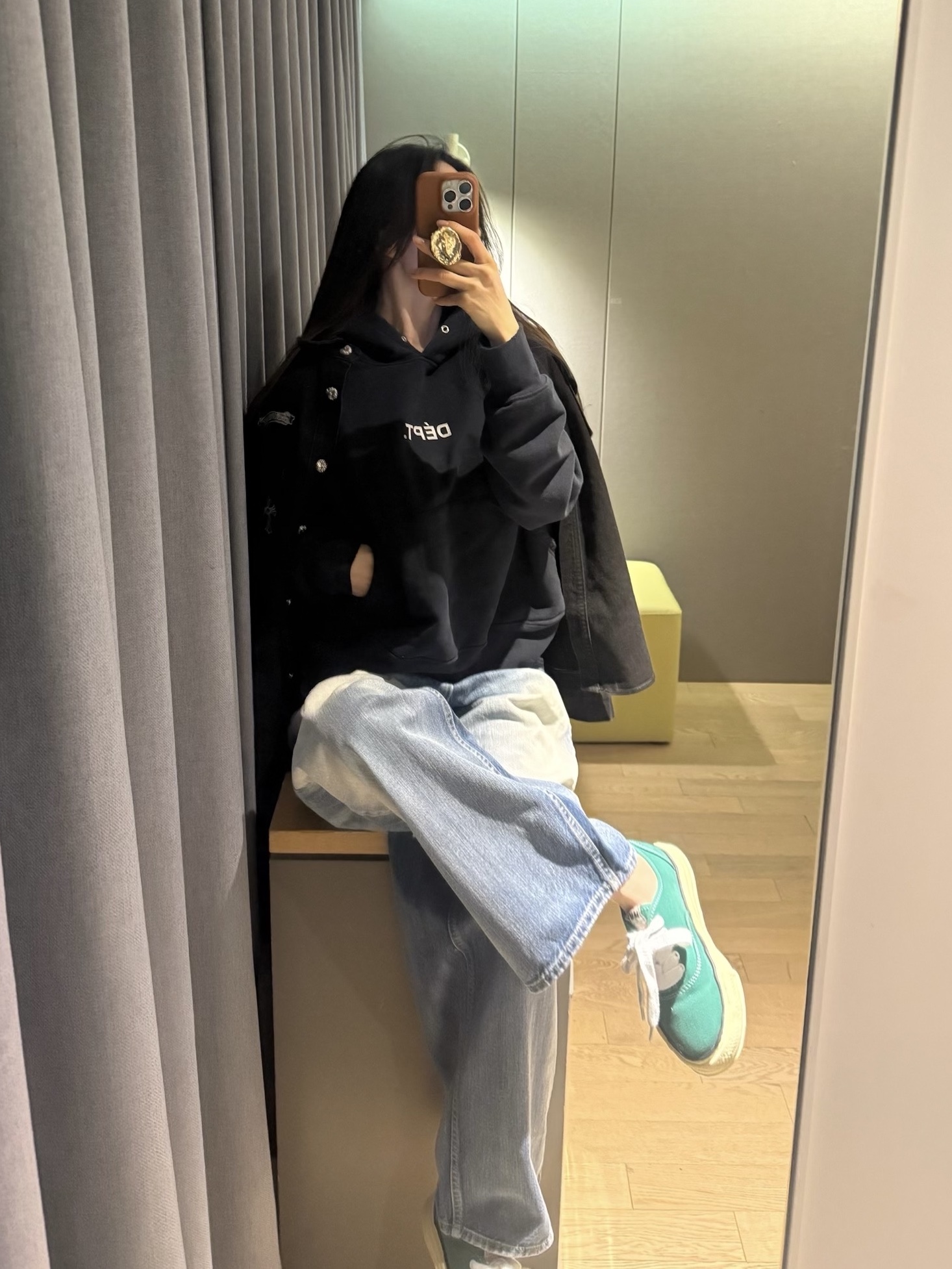 Maison Mihara Yasuhiro Baker OG Sole Canvas Low Cut Sneakers Green, Maison Mihara Yasuhiro Baker OG Sole Canvas Low Cut Sneakers CL Green 착용 스타일 - 1