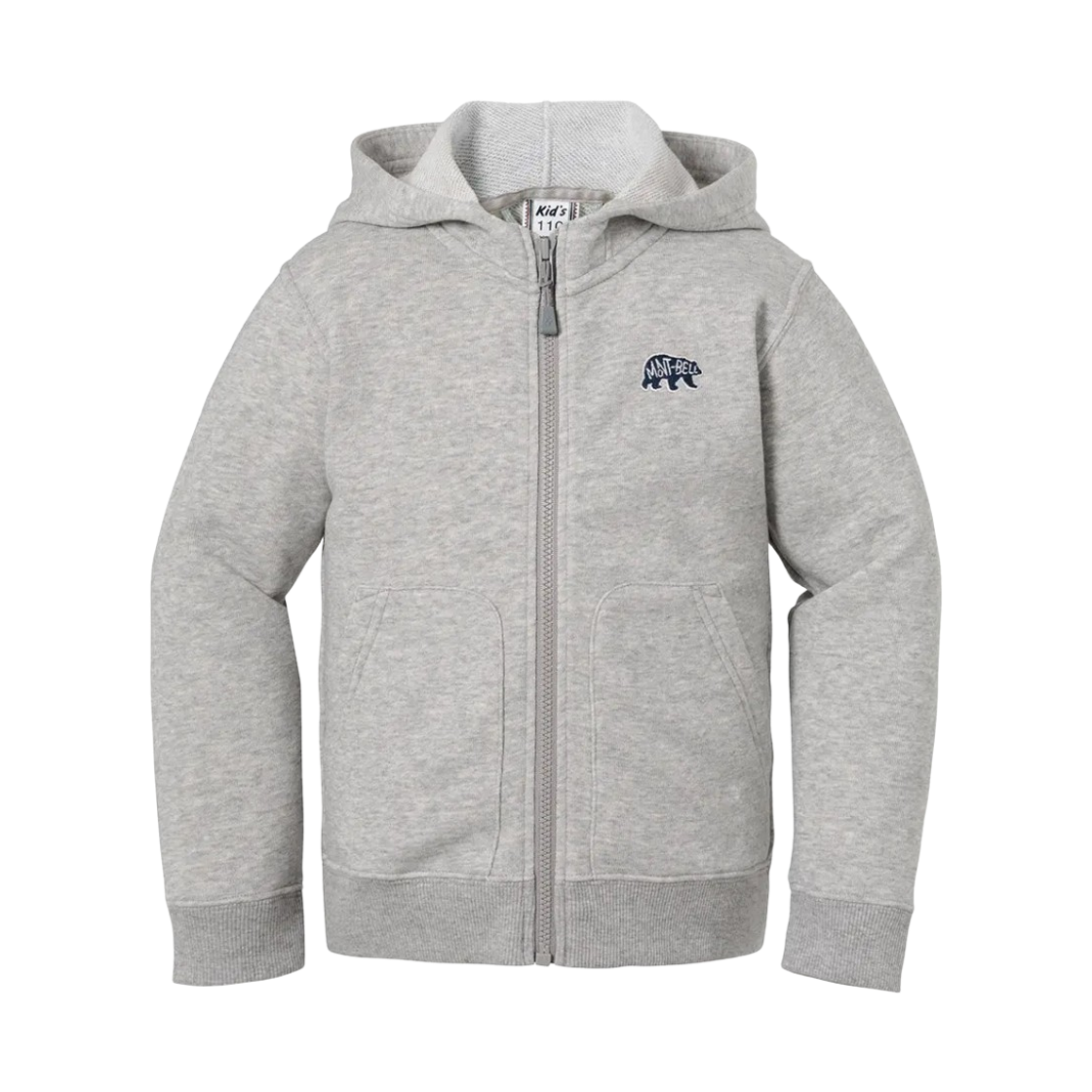 2104785 (Kids) Montbell Cotton Lite Zip Hoodie Light Gray