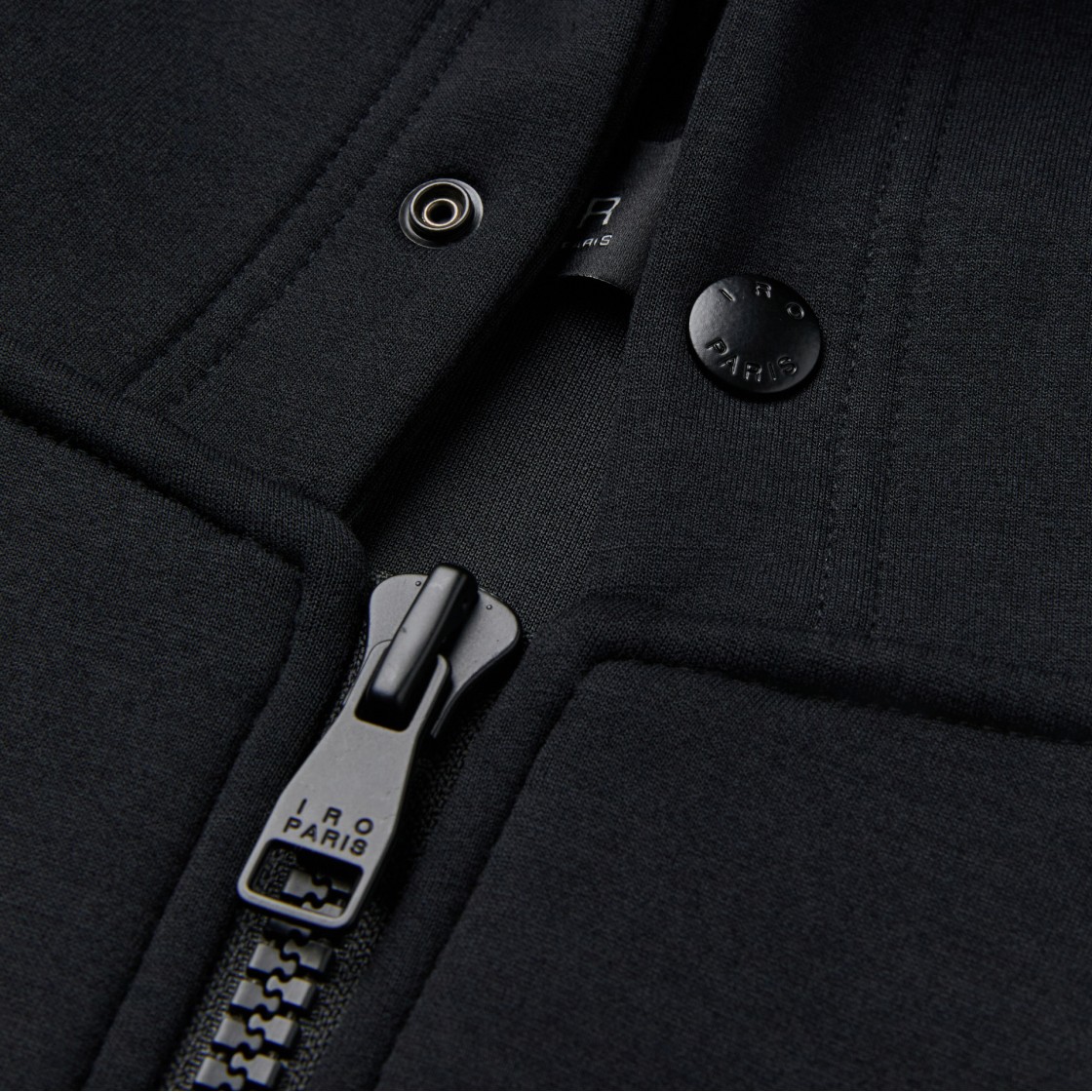 이로 보일 쿠션지 후드 집업 티셔츠 블랙(IRO Voile Cushioned Fabric Hooded Zip-Up T-Shirt Black) - 6