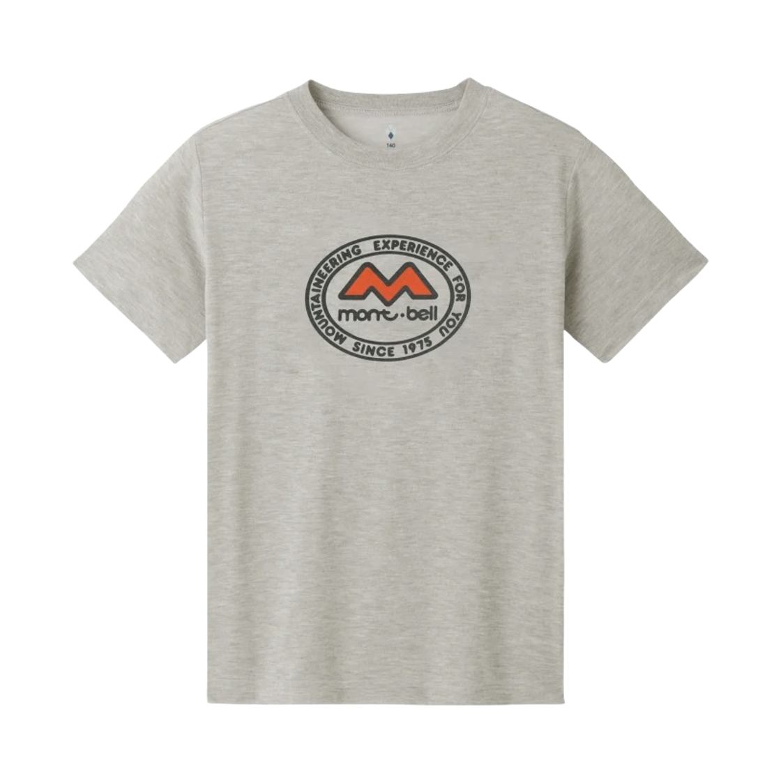 1114019 (Kids) Montbell Wickron M Mark 50th T-Shirt Light Gray