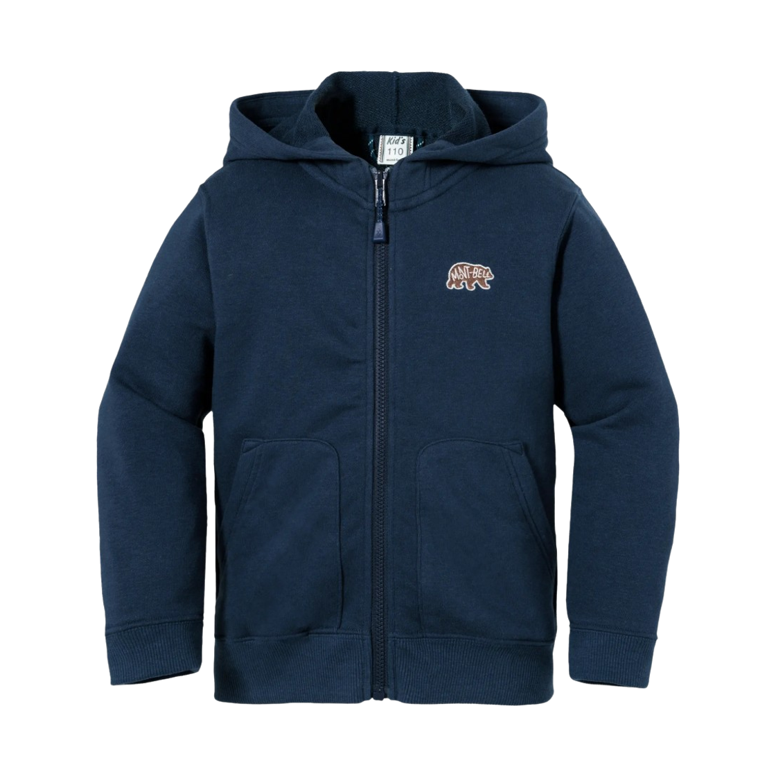 2104785 (Kids) Montbell Cotton Lite Zip Hoodie Navy 25