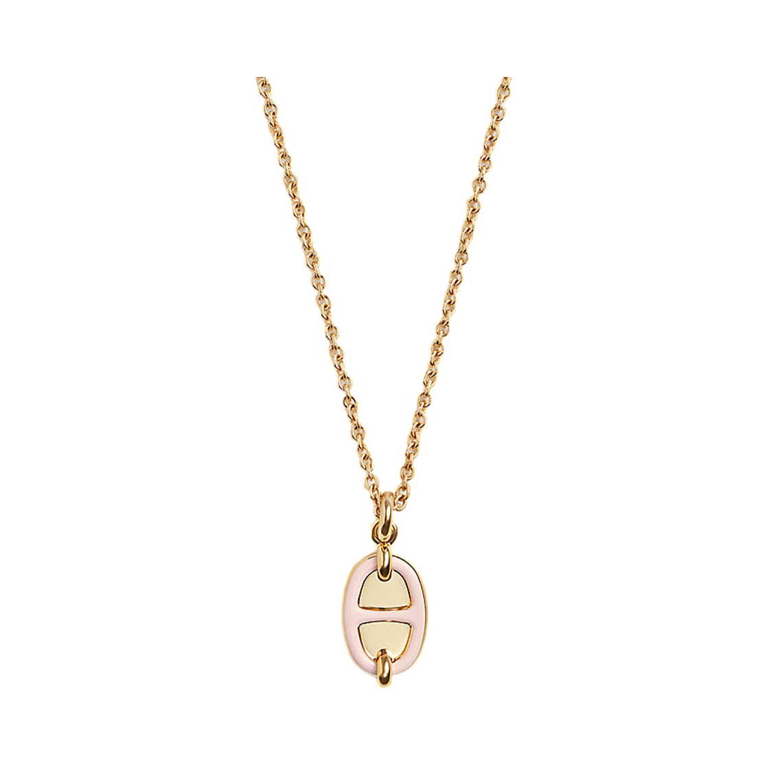 (W) 에르메스 미니 마이옹 펜던트 스몰 모델 & 옐로우 골드 하드웨어 로즈 컹되르((W) Hermes Mini Maillon Pendant Small Model & Yellow Gold Rose Candeur) - 1