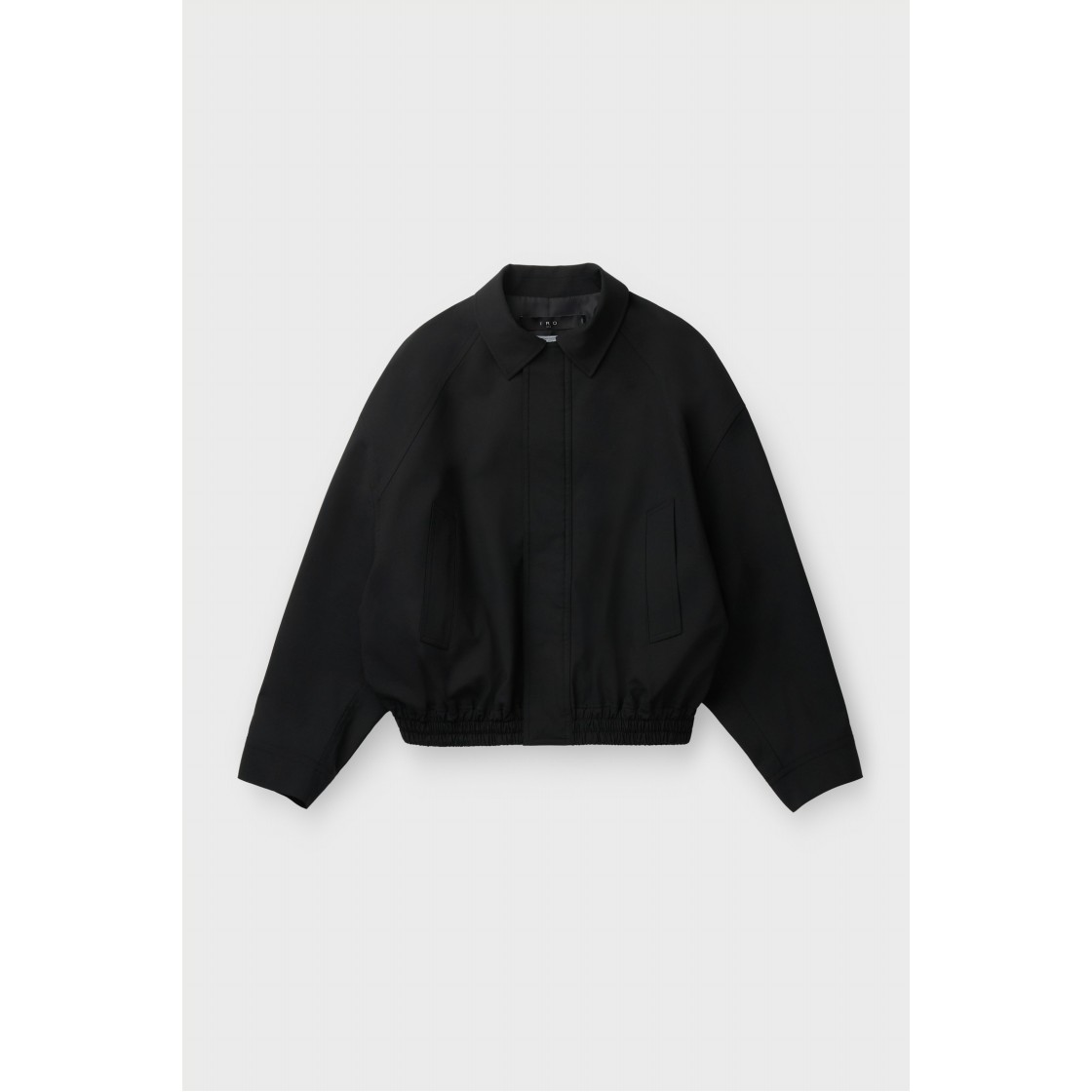 이로 니드 울 크롭 돌먼 집업 블루종 블랙(IRO Nid Wool Cropped Dolman Zip-Up Blouson Black) - 2