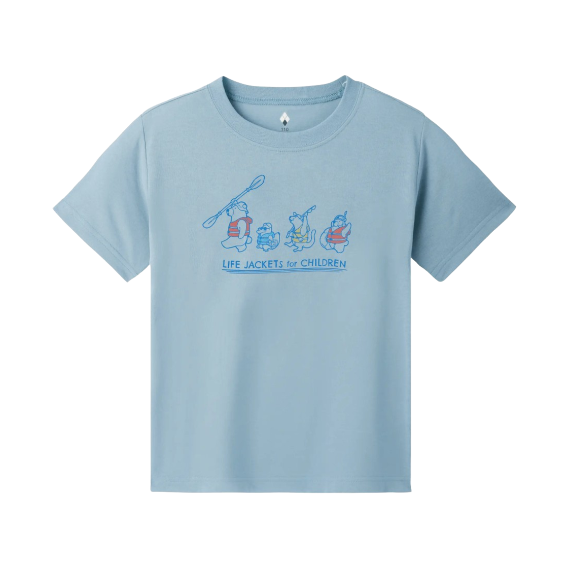 1114872 (Kids) Montbell Wickron Kodomotachi Ni Raijake Wo T-Shirt #3 Light Blue